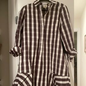 Tuckernuck Callahan dress espresso check NWT